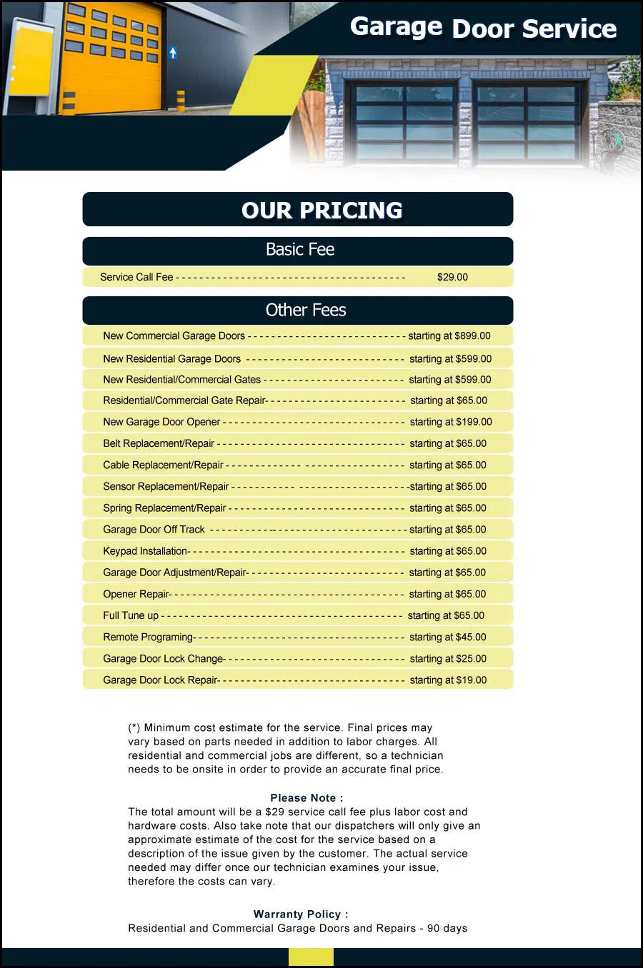 Garage Door & Opener Repairs Casselberry, FL 407-386-2512